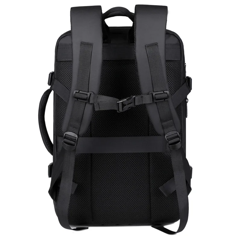 Men's Shoulder Bag High-grade Large-capacity Travel Backpack Fashion Business Solid Color Leather Membrane Computer Bag