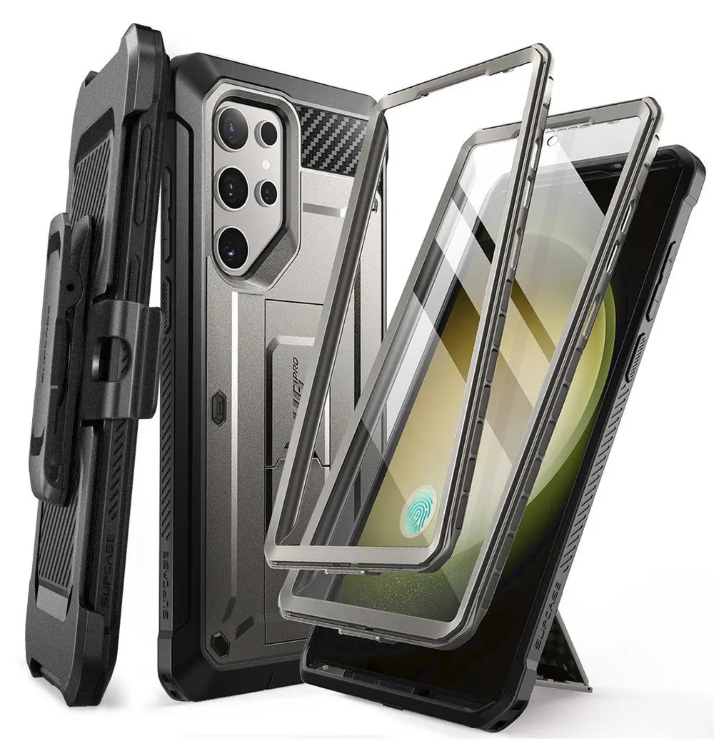 For Samsung Galaxy S24 Ultra Case 2024 SUPCASE UB Pro Full-Body Dual Layer Rugged Belt-Clip Case with Built-in Screen Protector