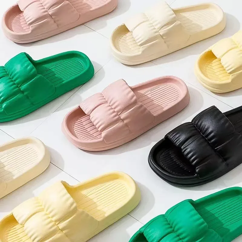 Flower indoor home slippers summer simple anti slip men's and women's lightweight EVA spring cool slippers soft bottom bathroom image 6