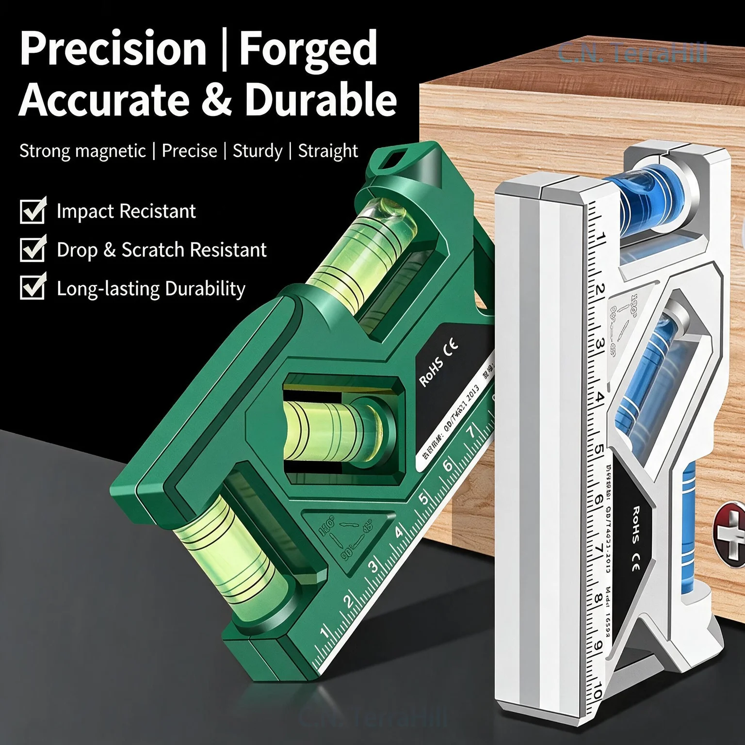 Magnetic Spirit Level High Precision Bubble Level with Protractor Angle Measure Mini Ruler for Home Decorating Anti Drop