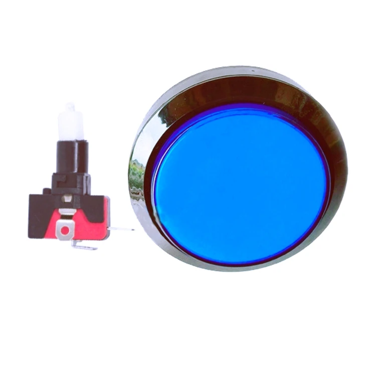 100mm game machine with light button reset button switch 10cm flat button  game accessories