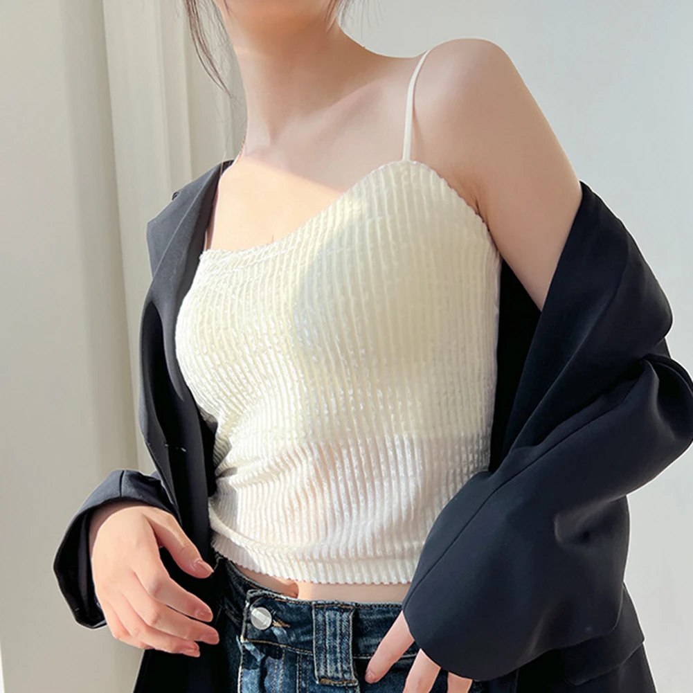 

Повседневный топ без рукавов с подкладкой на груди, для повседневной носки, однотонный, с V-образным вырезом, для отпуска, удобный крой для повседневной носки.