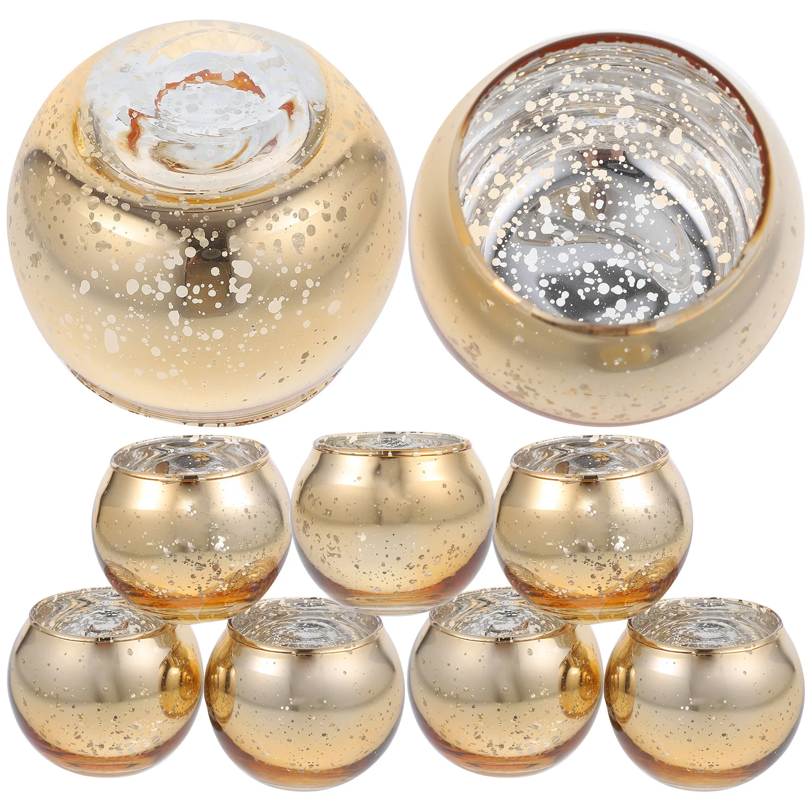 12 قطعة حامل شمع زجاجي حامل صغير مستدير لقطعة مركزية للطاولة ديكور المنزل قطع مركزية للطاولة #1