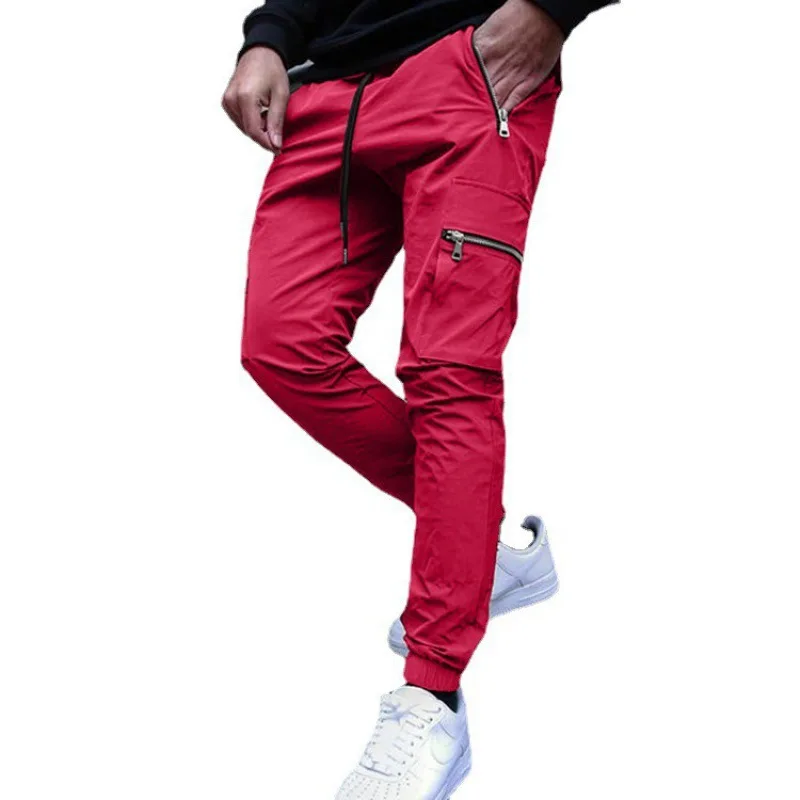 

2024 New Spring Work Pants Leisure Sports Men's Pants Seasonal Mid Waist Youth Leisure Feet Pants