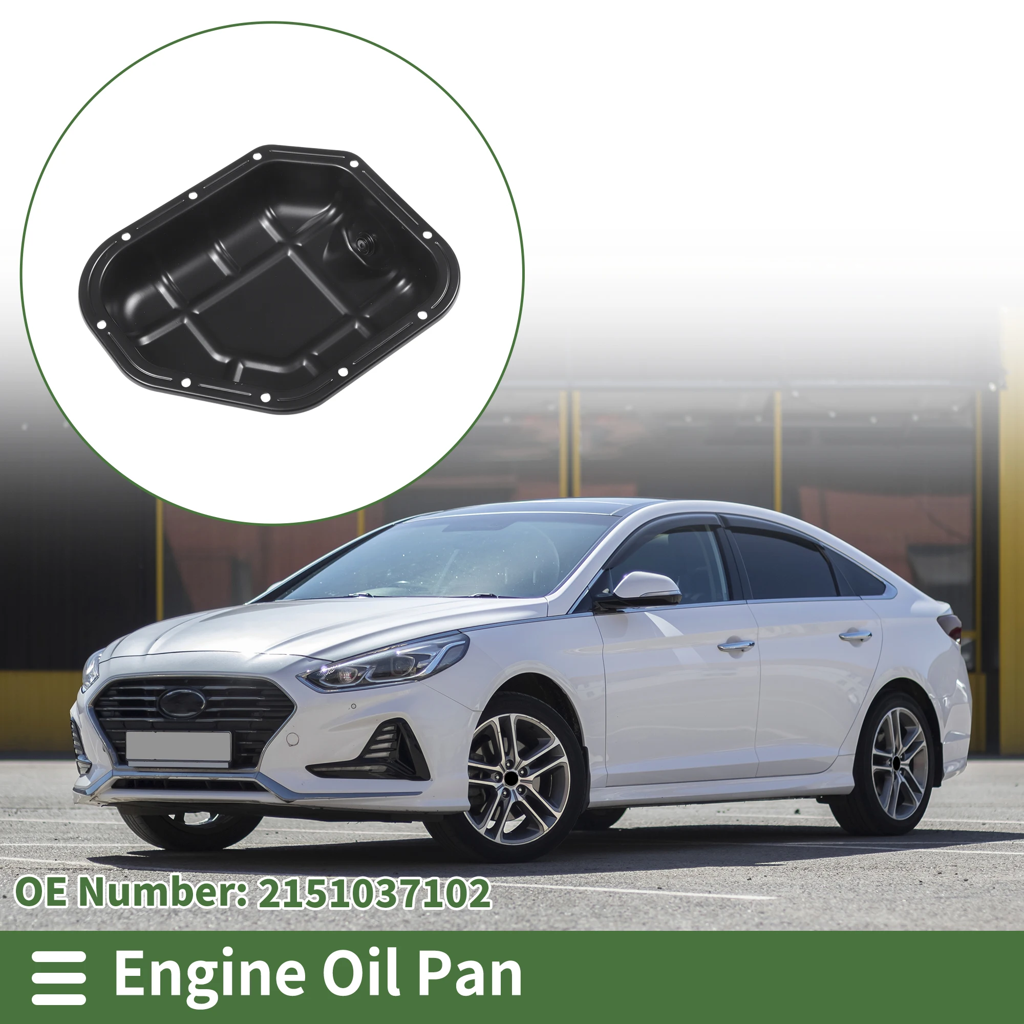 

UXCELL 1 Pc No.2151037102 Engine Oil Pan for Hyundai Sonata 2002-2005 Iron Black