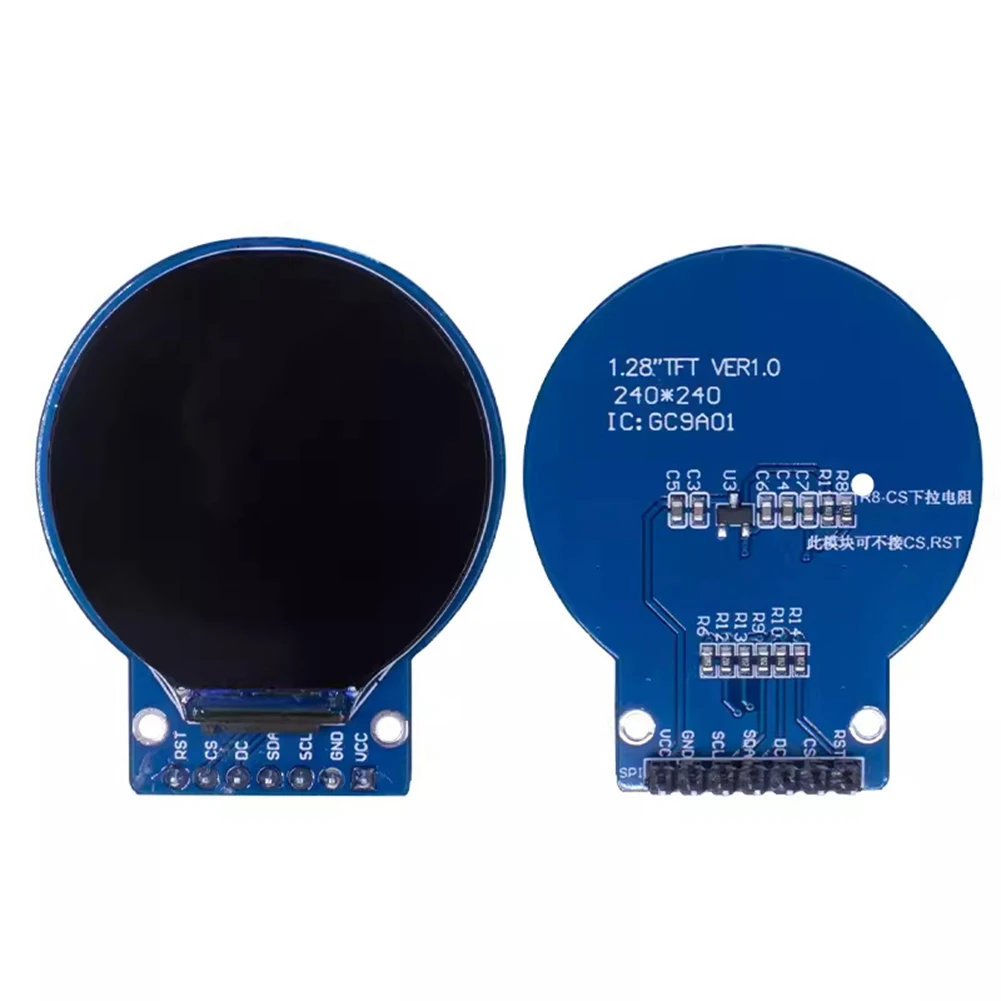 

LCD Display Module 1.28 Inch Display Module Round RGB 240x240 Driver 4 Wire SPI Interface High Resolution Display Module