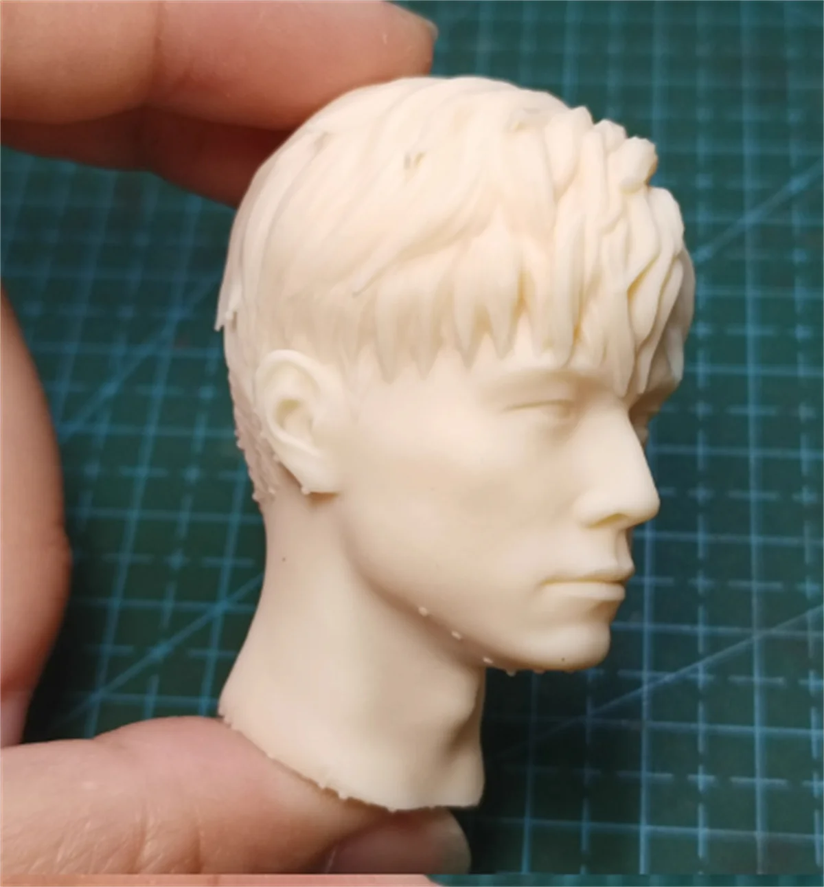 

1/6 Scale Male Head Sculpt Soldier Sculpture Carving Jay Chou 3D print Unpainted Anime Fit 12'' Inch Figure Toys