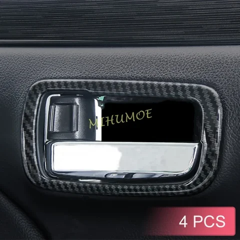 Накладка на внутреннюю дверную ручку Trims для Mitsubishi ASX Outlander Sport 2011-2023, углеродное волокно