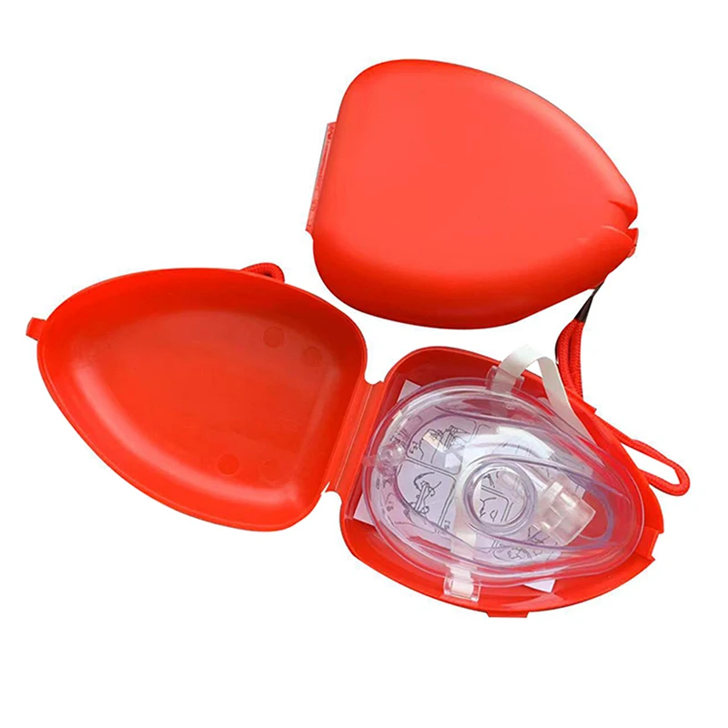 Hot！1Pc Artificial Respiration One-Way Breathing Valve Mask First Aid CPR  Breathing Mask Protect Rescuers Mask Accessories