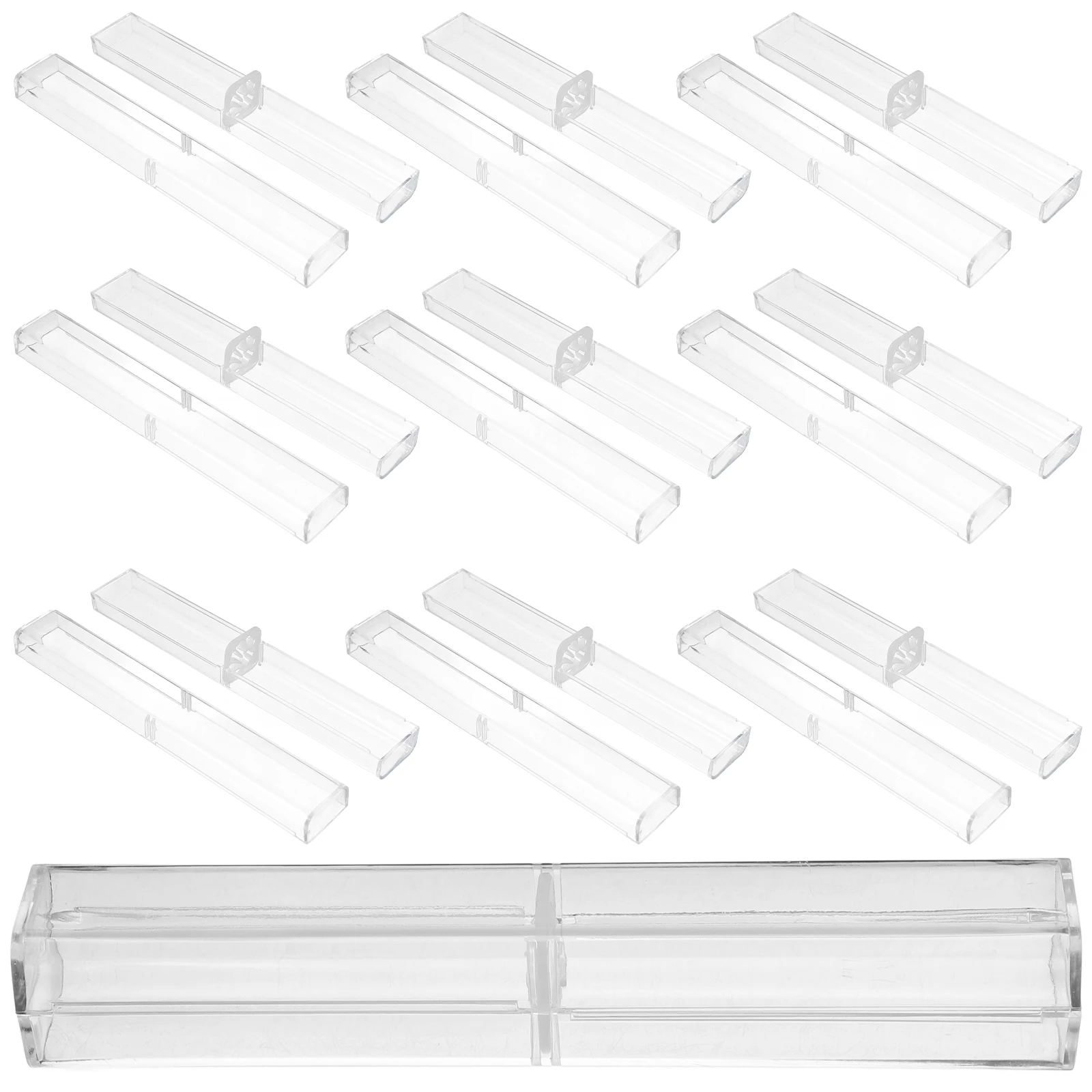 10 Pcs Pencil Case Office Supplies Container Gift Box Student Stationery Transparent School Offerings Plastic Clear Holder
