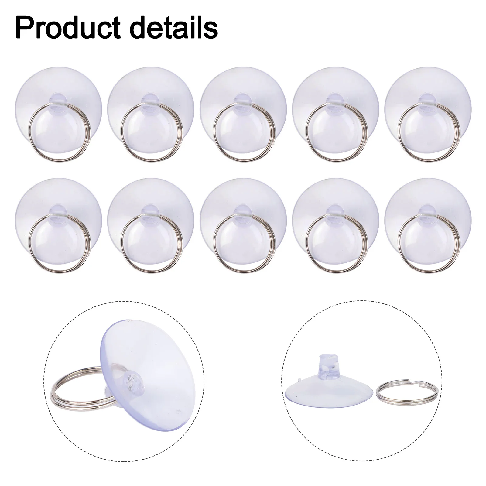 10 Pcs Suction Cups 35mm for tile Wall Window 45mm Bathroom Pads Plastic Suckers With Ring 25mm Useful High Quality