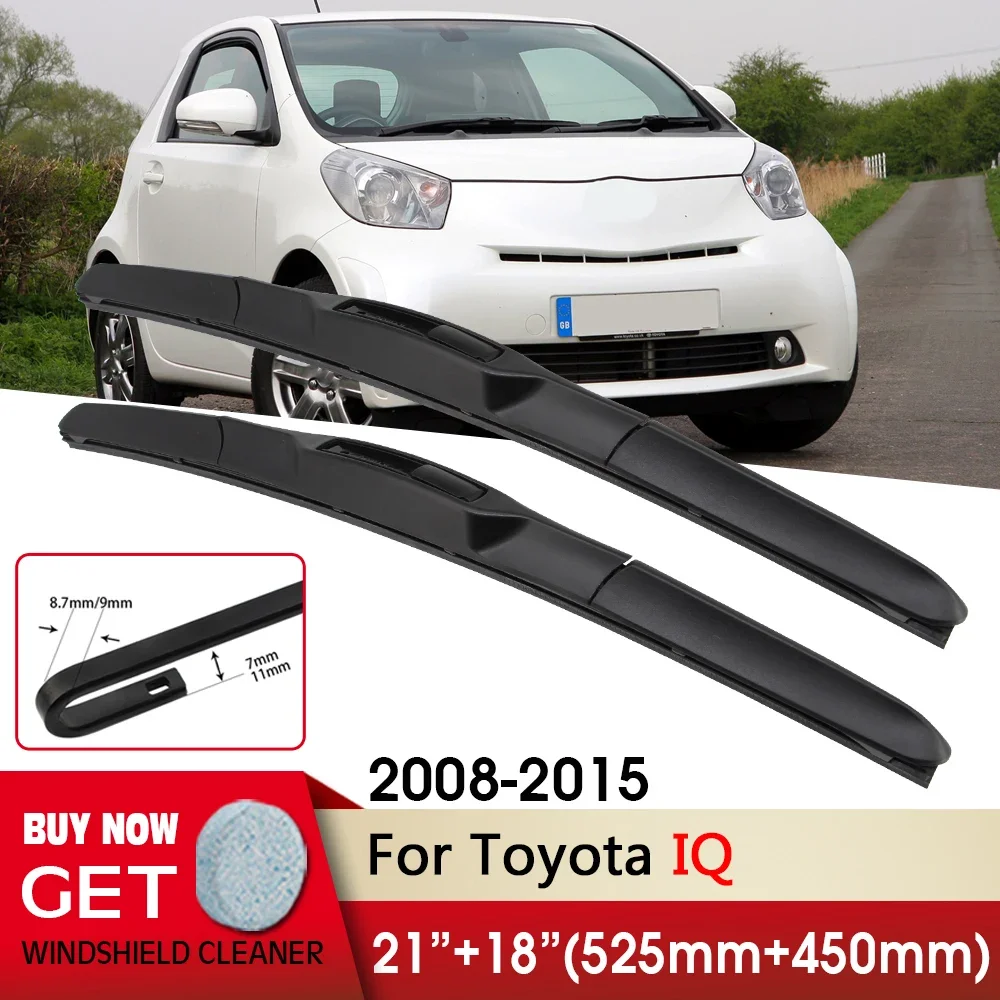 

Car Wiper RHD LHD Front Wiper Blade 21"+18" For Toyota IQ 2008-2015 Fit U Hook Arm Windshield Windscreen Front Window