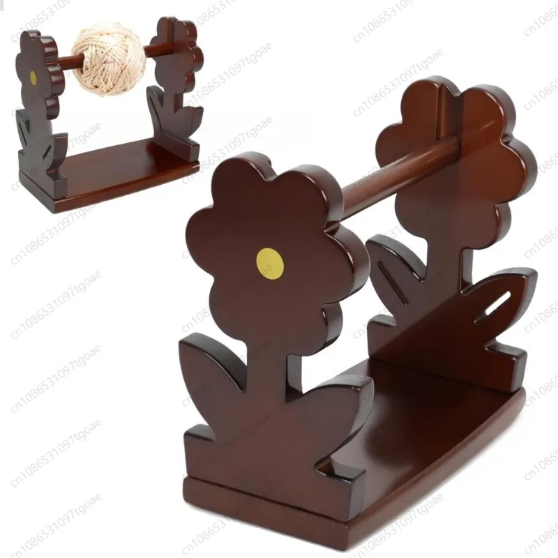 Flower Wooden Yarn Spool Rack, Yarn Turner Tool & Household Yarn Storage Ball Rack