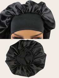 Unisex Head Wrap Elastische Band Motorkap Extra Grote Satijnen Zijdeachtige Motorkap Slaap Met Premium Elastische Band