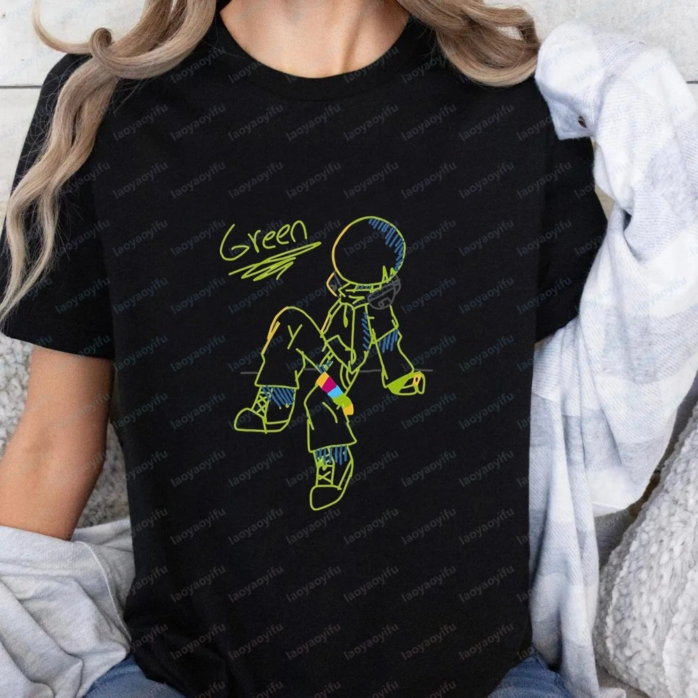 Alan Becker Comic Summer Trend Y2K Harajuku Short-sleeved Men's and Women's Round-neck Shirt Comfortable T-shirt