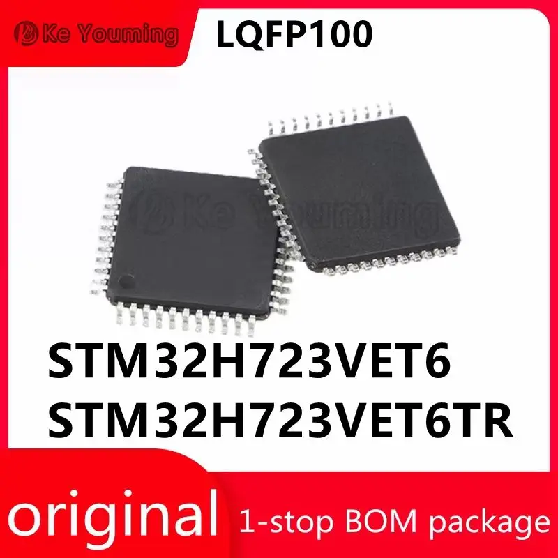 Integrated Circuit Embedded Microcontroller, Electronic Components, STM32H723VET6, STM32H723VET6TR, 100-LQFP, IC, 1Pc
