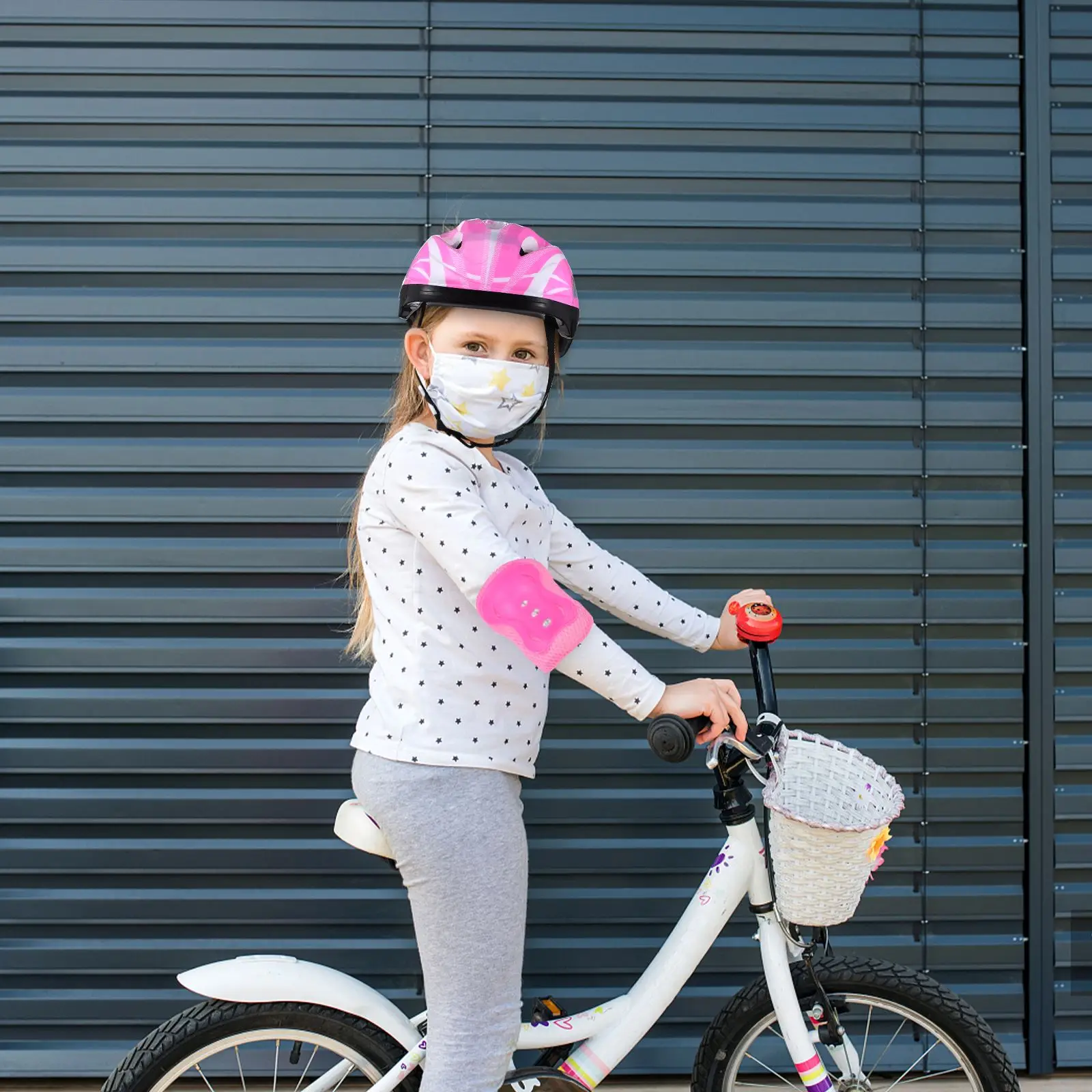 Ginocchiera per bicicletta da pattinaggio a rotelle per bambini ginocchiera di sicurezza per Scooter per bambini Set di protezioni protettive per lo