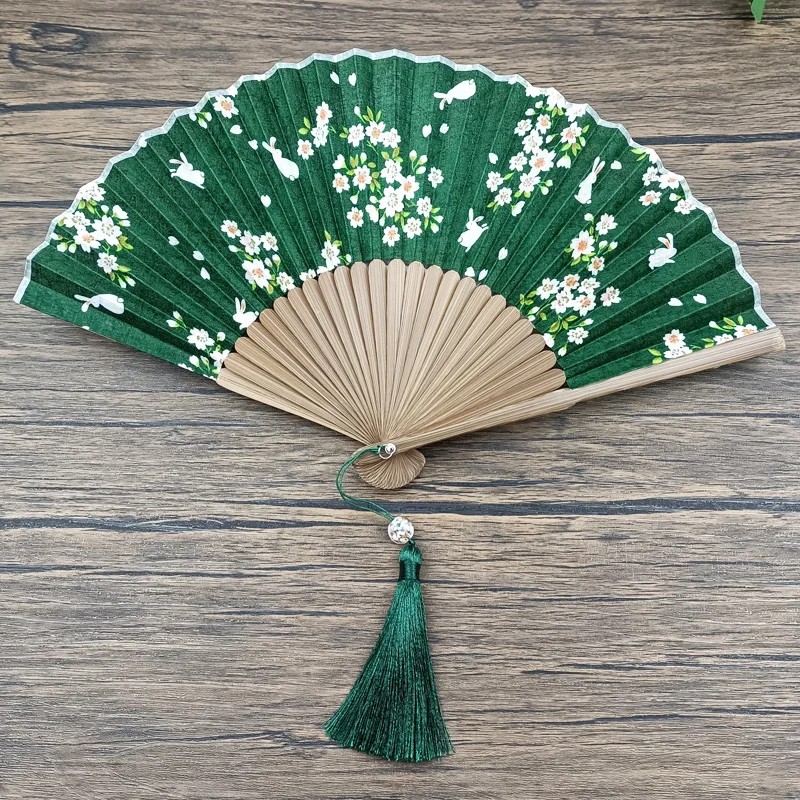 Mini Cheongsam Decoration Folding Fan Household Products Portable Fan Wedding Gift Dance Hand Fan Portable Outdoor Play Hand Fan