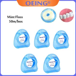 50m/Roll Dental Flosser Micro Wax Mint Flavor  Interdental Brush Toothpicks  Oral Hygiene Clean Wire Portab