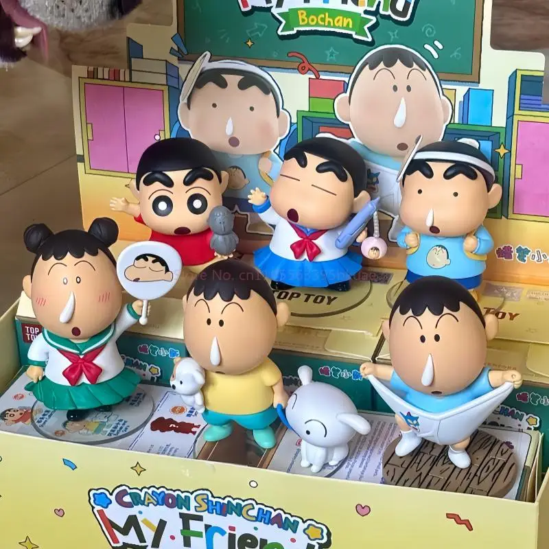

TOPTOY Crayon Shinchan My Friend Bochan Blind Box Cute Anime Figure Dolls Desktop Ornament Model Trendy Surprise Toys Gifts