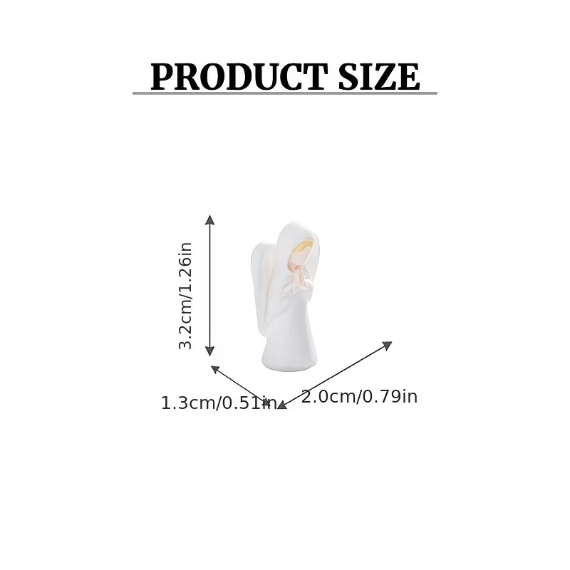 5/10pcs Pure White Angel Miniatures - Resin Decorative Figurines Sculptures for Home Indoor Tabletop Display Decoration