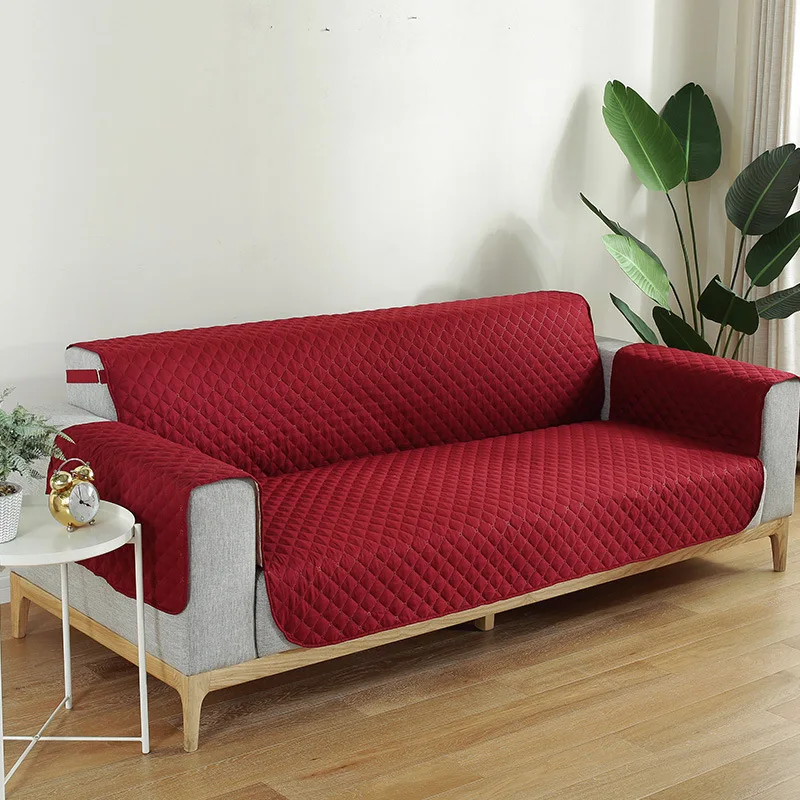 

1pc Waterproof and non-slip pet pad solid color one-piece sofa cover sofa protective cushion cover