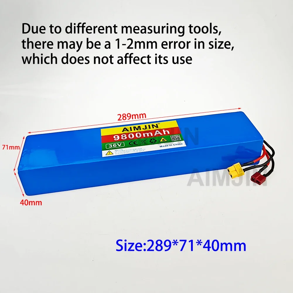 10S3P 36V 9.8Ah 18650 Rechargeable Lithium Battery Pack 1000W Power Modified Bicycle scooter Vehicle with BMS+charger