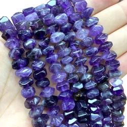 Wholesale AAA 100% Natural Amethysts Irregular Purple Wheel Faceted Stone Beads For Jewelry Making DIY Bracelet Neckalce 6-11MM