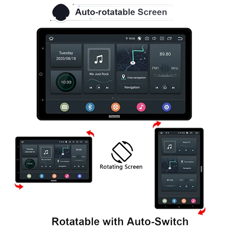 Tesla Style 13.3inch PX6 Android 10 Car DVD Player Auto Rotatable Navigation GPS For Hyundai Tucson LM IX35 2009-2015 Car radio