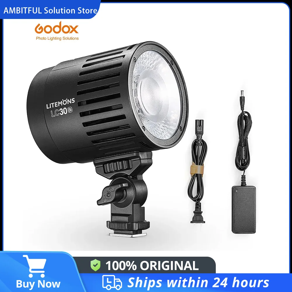 Godox LC30D LC30Bi 3200K-6500K CRI/TLCI Litemons Flexible Handheld Lamp Tabletop LED Light Photography Live streaming