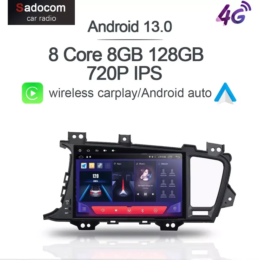 

720P 9" DSP PX6 2 din Android 13.0 8 Core 8GB RAM 68GB ROM Car DVD Player RDS autoradio car radio For kia K5 OPTIMA 2011-2014