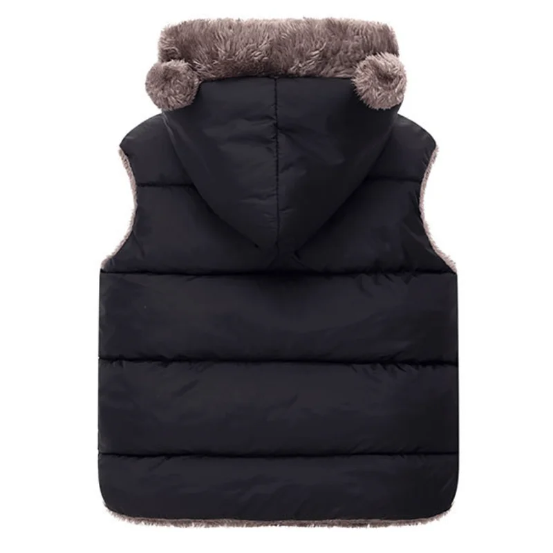 Autumn Winter Fashion Children Cotton Padded Jacket Hooded Vest Coat Kids Boys Girls Casual Thick Warm Outwear 1 2 3 4 5 6 Years