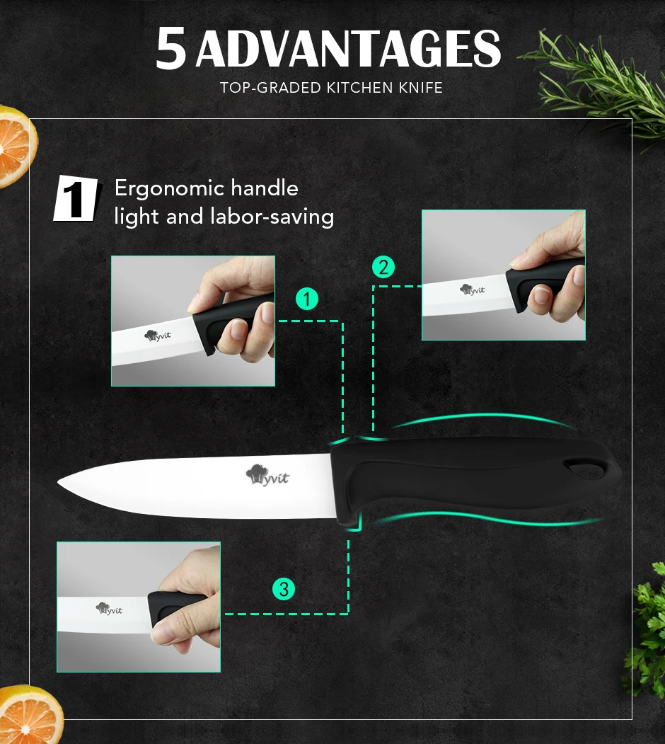 Keramik Messer 3 4 5 6 zoll Chef Utility Slicer Gezackten Brot Messer Schäl Küche Keramik Messer Set Zirkonia Klinge kochen Werkzeug – Detail 6