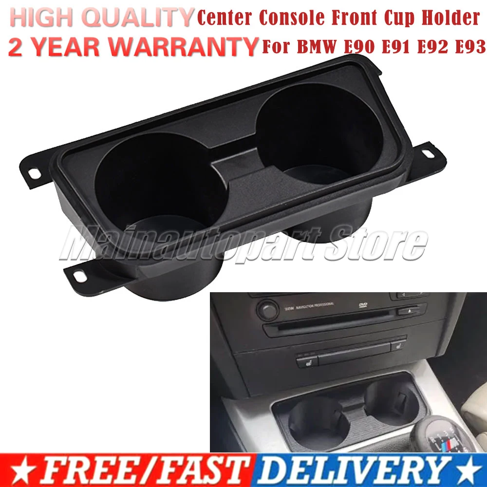 Anti-Spill ABS Cup Holder for 3 Series E90 E91 E92 E93 2005-2013 For BMW E9X Front Console Dual Cup Insert