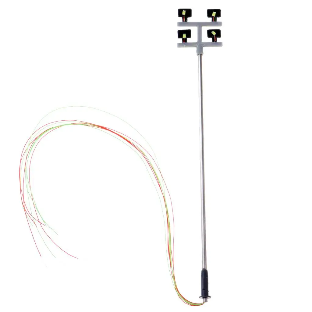 5Pcs 115mm Model Railway Train Lamp Post Street Lights LED HO Scale 1:100