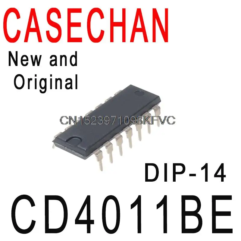 5PCS New and Original CD4011 DIP-14 HEF/TL/HCF4011 Four 2-Input NAND Gate In Stock IC CD4011BE