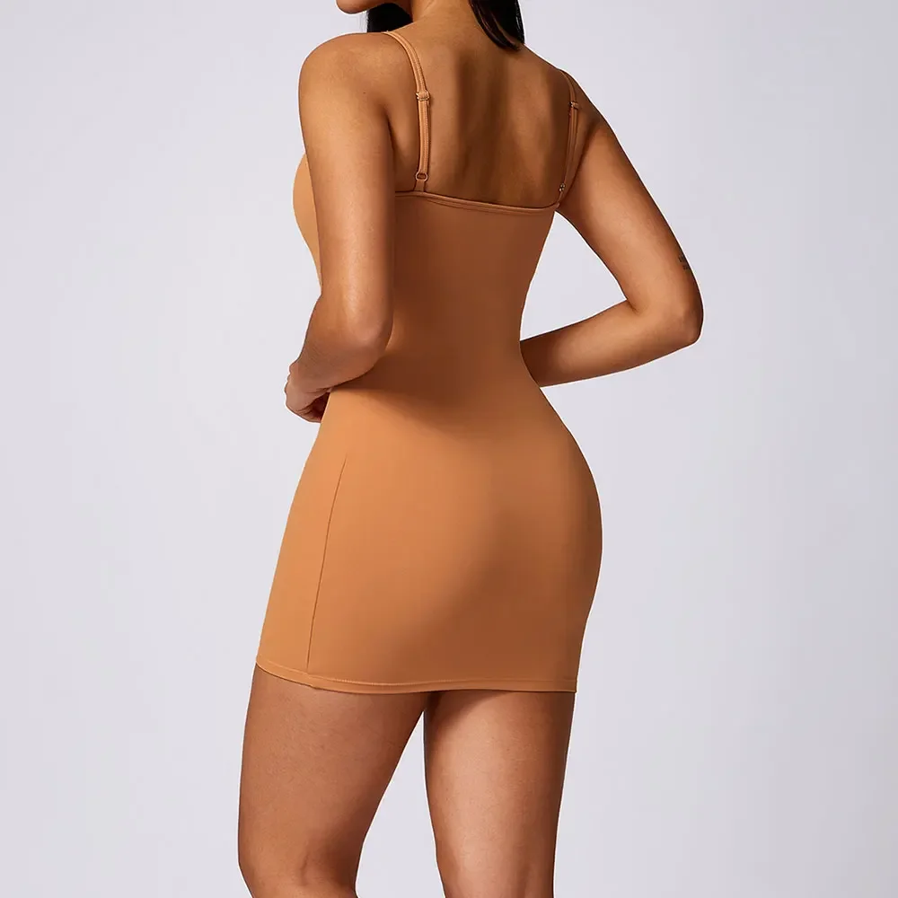 Короткая юбка, комбинезон, комплект для йоги, женские комбинезоны для фитнеса, цельный спортивный бюстгальтер с подкладкой на бретельках для управления животом, комбинезоны для тренировок, спортивная одежда