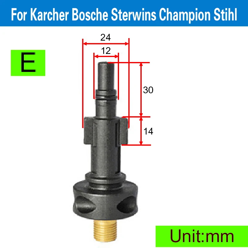 Plastic Adapter Foam Nozzle Fitting Adapter Snow Foam Lance for Karcher Bosche Sterwins Champion Stihl High Pressure Washer