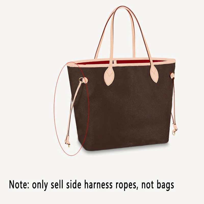 Tote Bag Side Pendant Strap TINBERON Genuine Leather Drawstring Shrink Strap Luxury Designer Accessories Women Mommy Bag Strap