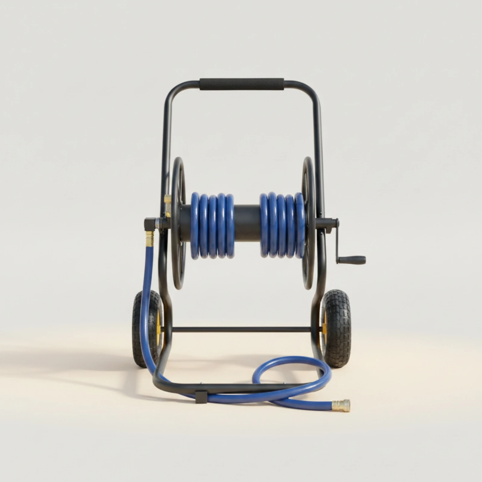Garden Hose Reel Cart Hand-Push Hose Reel Cart with Wheels Easy to Use Mobile for Gardeners, Yard, Car Wash