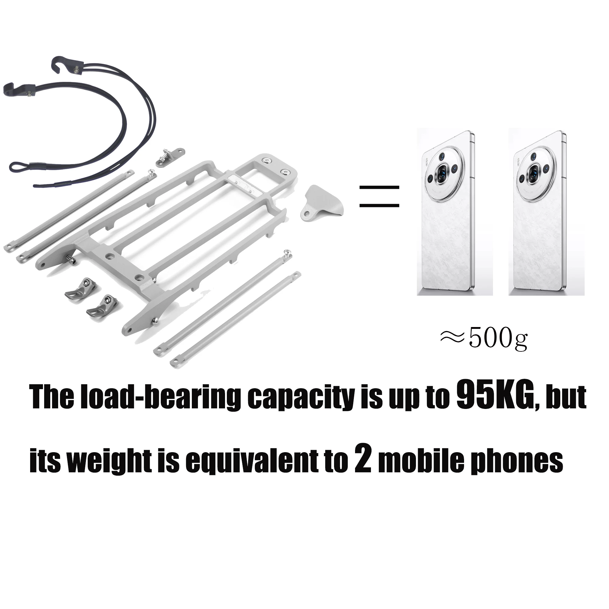 Rack de bagagem em liga de magnésio DC, ultraleve compatível com bicicletas dobráveis Brompton A e C Series