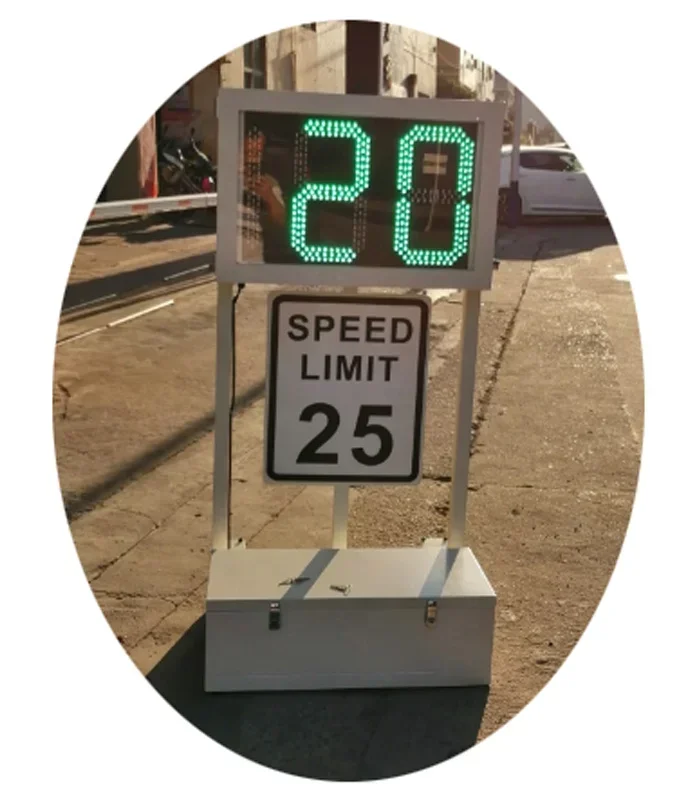 Solar Powered Portable Radar Speed Limit Traffic Digits Display Sign