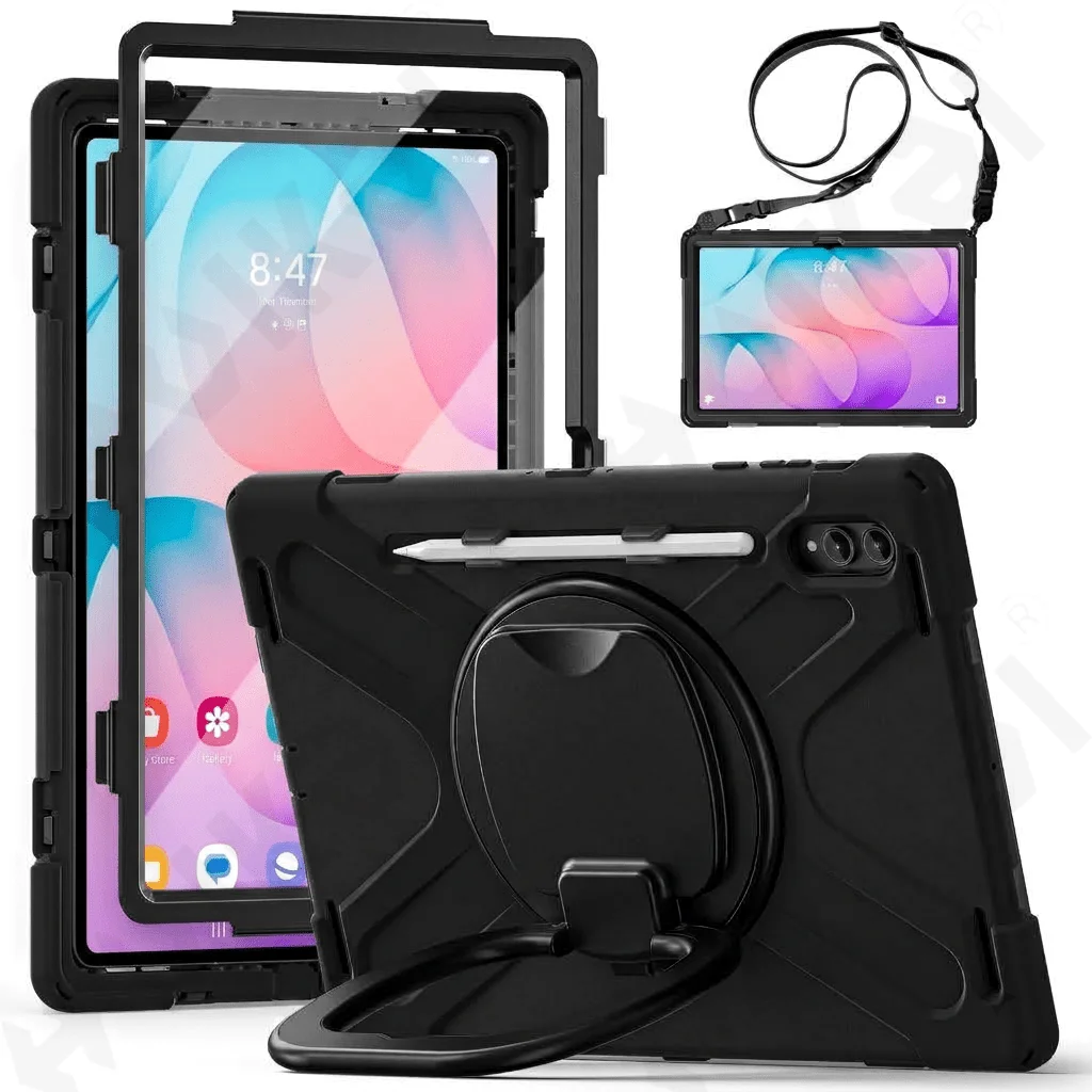 Case for Samsung Galaxy Tab S12 Ultra S11 Ultra 14.6 inch 2026 Shockproof Cover 360 Rotatable Stand Hand Grip and Shoulder Strap