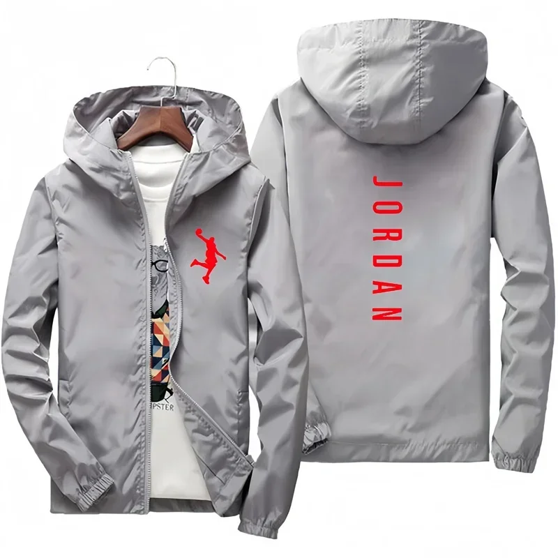 

2026 Spring and Autumn Trendy men's hooded jacket, outdoor fashionable men's and women's zippered oversized jacket S-7XL