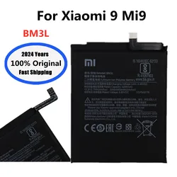 2024 Years Xiao Mi Original Battery BM3L For Xiaomi 9 MI9 M9 MI 9 3300mAh Phone Battery Bateria Batteries In Stock Fast Shipping