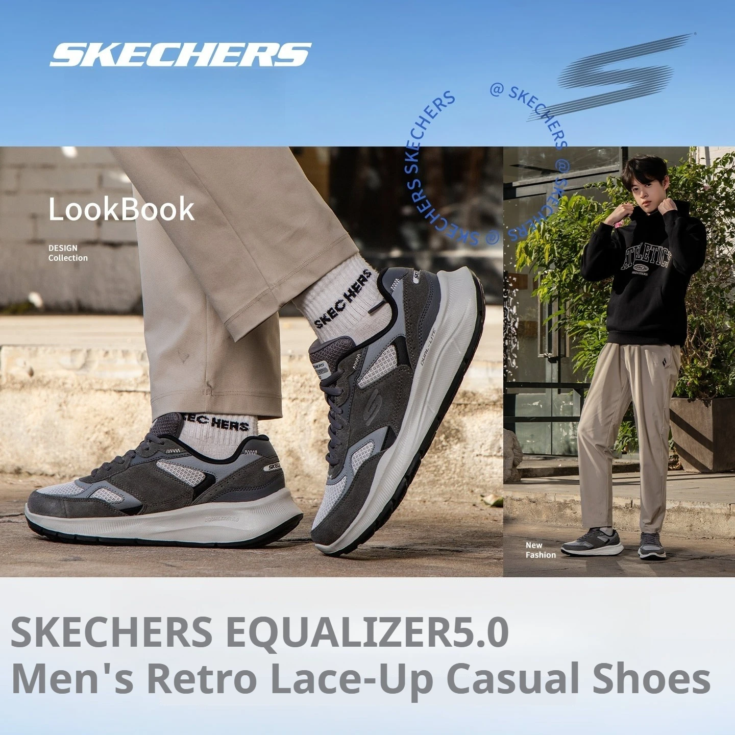 Zapatos Deportivos Modernos Skechers para Hombre, Ligeros, Transpirables, Antideslizantes, de Gamuza, para Uso Diario y al Aire Libre, Nuevas Zapatillas para Hombre 2026