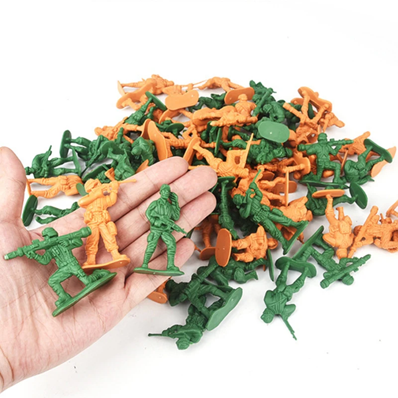 24/36/100 Stück ﻿ ﻿ ﻿ Soldaten-Modell 5cm Plastik Schreibtisch-Ornament Mini-Skulptur Armee-Männer Actionfiguren Militär-Enthusiasten Geschenke TMZ – Detail 4