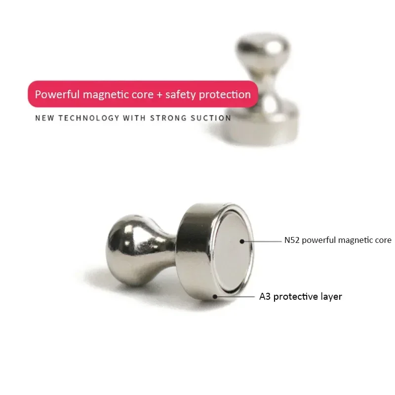 10pcs Super Strong Neodymium Magnetic Pushpins Sucker Thumbtack Durable Steel Magnet Push Pin for Refrigerator Whiteboard image 5