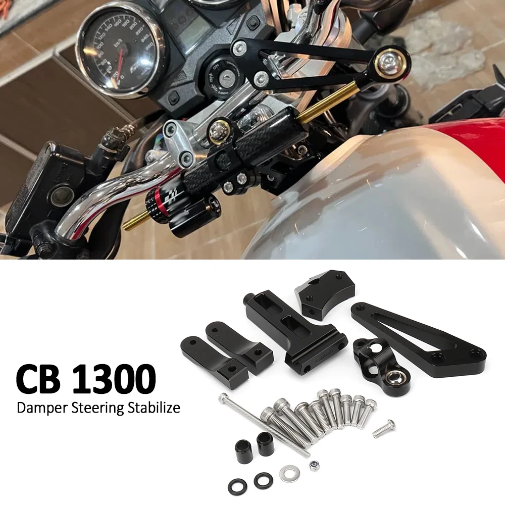 

Motorcycle Steering Damper Bracket Stabilizer Support For Honda CB 1300 CB1300 cb1300 2003-2011 Speed Wobble Safety Accessories