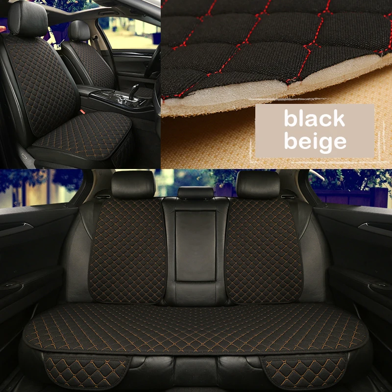 Linen Car Seat Cover Seat Universal Cushion for NISSAN X-Trail Qashqai Rogue Sport Bluebird Murano Juke Leaf CAR Accessories